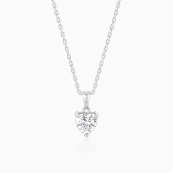 Wholesale 925 Sterling Silver czDiamond Eternal Heart Pendant Chain Supplier - 3