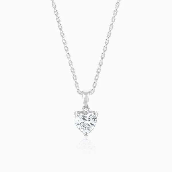 Wholesale 925 Sterling Silver czDiamond Eternal Heart Pendant Chain Supplier - 3