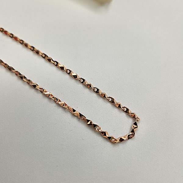 Wholesale 925 Sterling Silver Italian Cut Rose Gold Plated Chain Supplier - 1