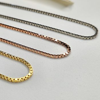 Wholesale 925 Sterling Silver Box Luster Silver / Rose / Yellow Gold Plated Chain Supplier - 1