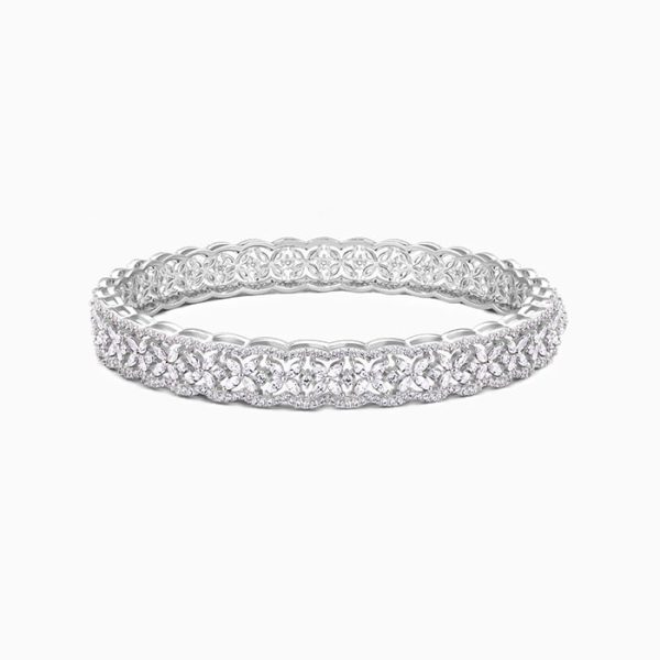 Wholesale 925 Sterling Silver czDiamond Lace Bangles Supplier - 5