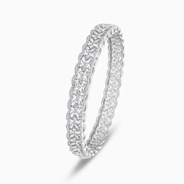 Wholesale 925 Sterling Silver czDiamond Lace Bangles Supplier - 3