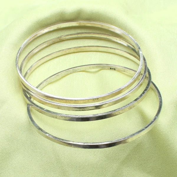Wholesale 925 Sterling Silver Band Bangles Supplier - 2