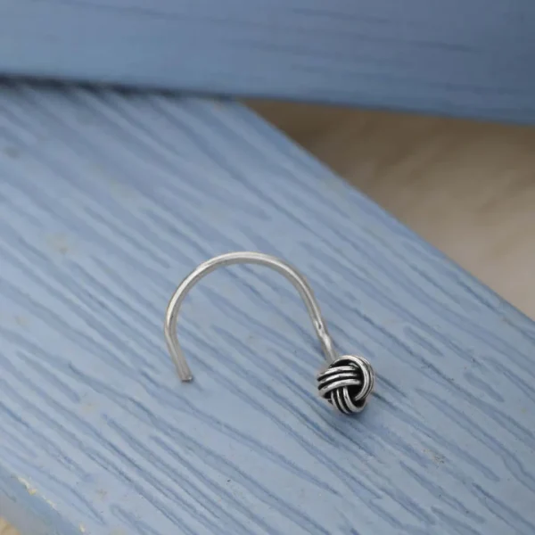 Wholesale 925 Sterling Silver Knot Nose Pin Supplier - 5