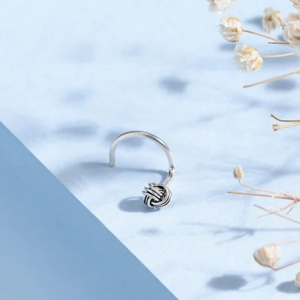 Wholesale 925 Sterling Silver Knot Nose Pin Supplier - 2