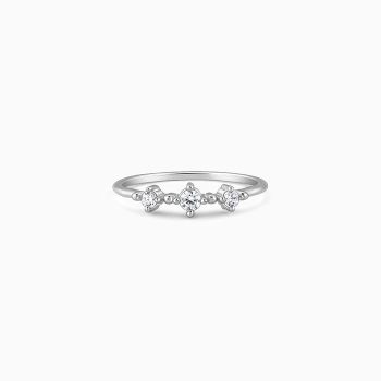 Wholesale 925 Sterling Silver czDiamond Link Ring Supplier - 1