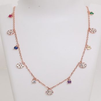 Rose Gold Aurora Floral Necklace