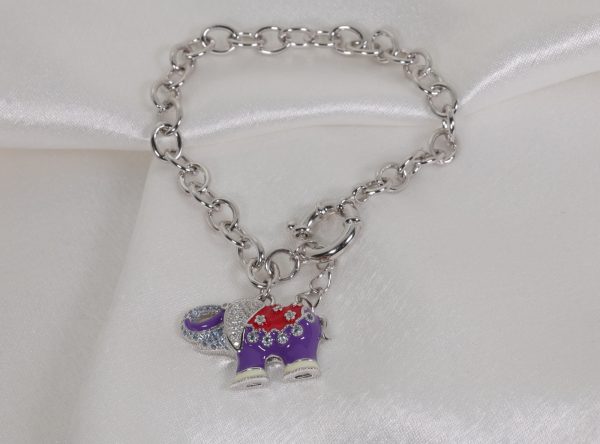 Wholesale 925 Sterling Silver Elephant Kids Bracelet Supplier - 1