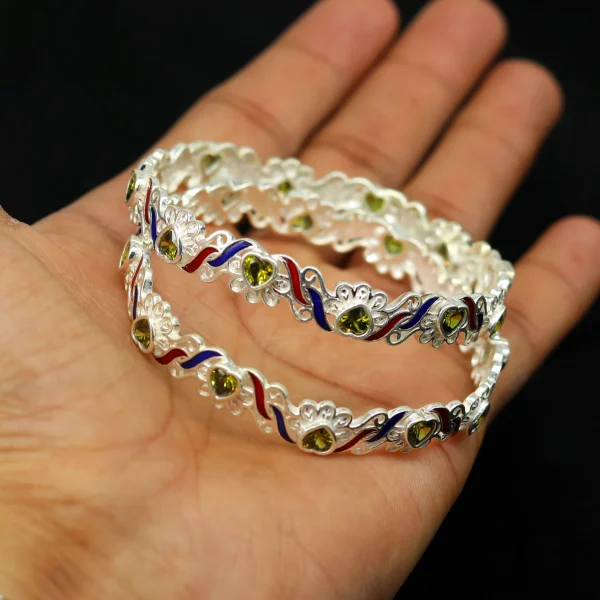 Wholesale 925 Sterling Silver Tribal Radiance Bangles Supplier - 4