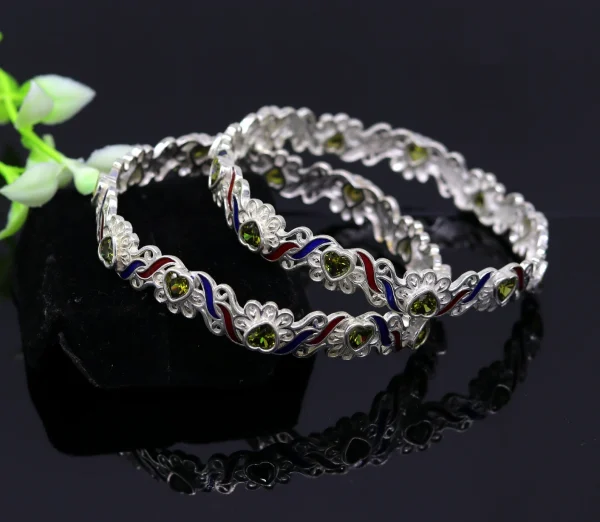 Wholesale 925 Sterling Silver Tribal Radiance Bangles Supplier - 1