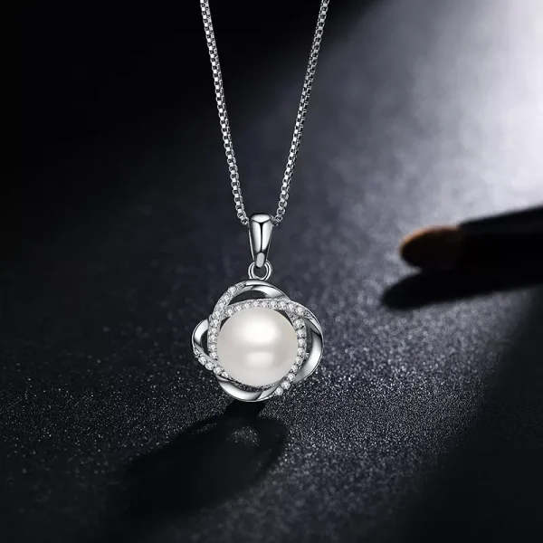 Wholesale 925 Sterling Silver czDiamond Pearl Infinity Jewellery Set Supplier - 1