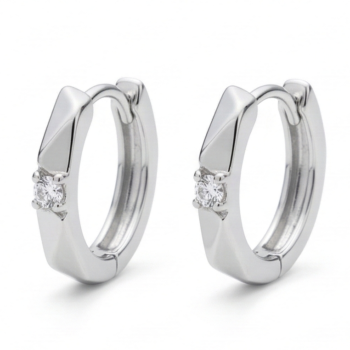 LUXE collection – Geometric Huggie Hoop Earrings High Polish Finish Elegant Everyday Jewellery for Women