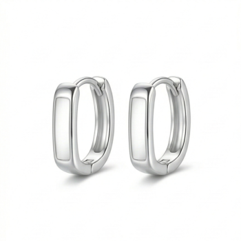 LUXE collection – High Polish Rectangular Huggie Hoop Earrings Jewellery for Women