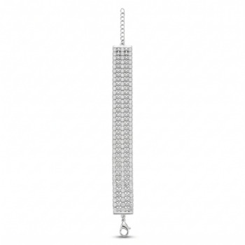 925 Sterling Silver Triple Row Statement Tennis Bracelet Premium Jewellery for Women