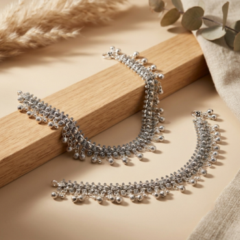 AGOR “Noopur Tarang” Jaipuri Antique Silver Ghungroo Payal