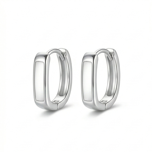 LUXE collection – High Polish Rectangular Huggie Hoop Earrings Jewellery for Women