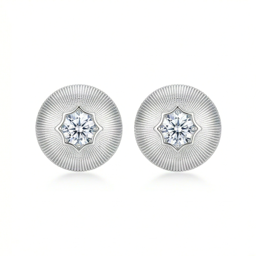 LUXE collection – Sunburst Dome Star Stud Earrings Textured Finish Elegant Jewellery for Women