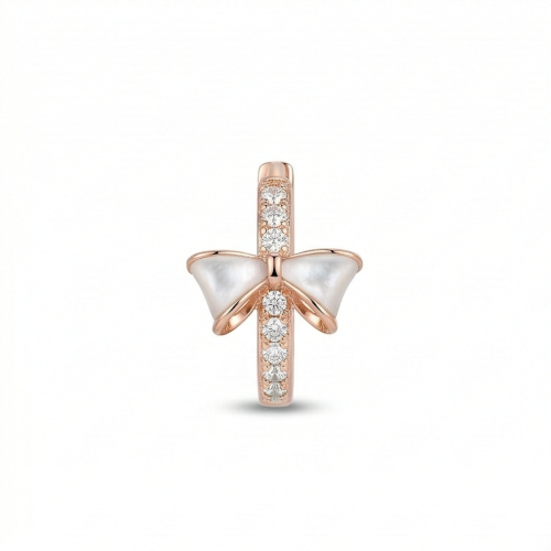 LUXE collection – Bow Hoop Earrings High Polish Rose Gold Finish Jewellery for Women
