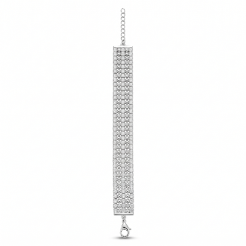 925 Sterling Silver Triple Row Statement Tennis Bracelet Premium Jewellery for Women