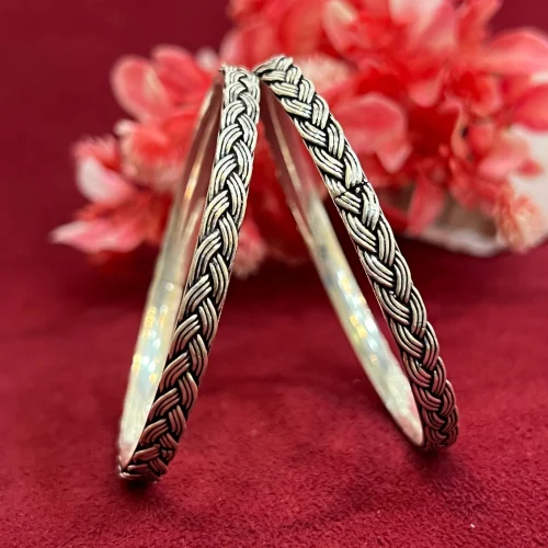 Wholesale 925 Sterling Silver Braided Heritage Bangles Supplier - 2