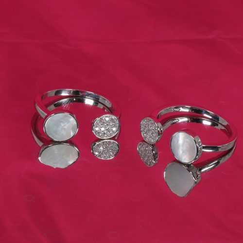 Wholesale 925 Sterling Silver czDiamond Moonlit Duo Toe Ring Supplier - 1