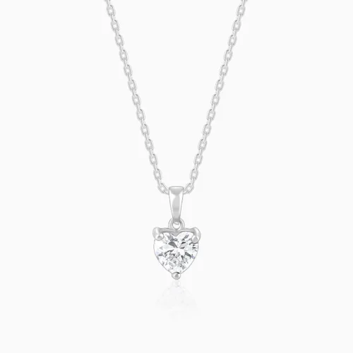 Wholesale 925 Sterling Silver czDiamond Eternal Heart Pendant Chain Supplier - 3
