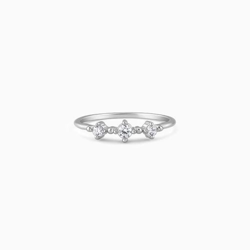 Wholesale 925 Sterling Silver czDiamond Link Ring Supplier - 1