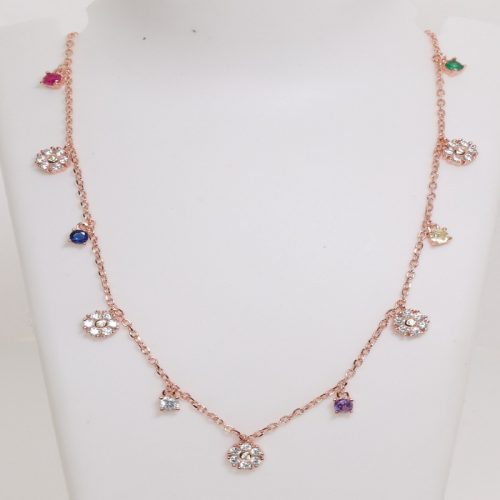 Rose Gold Aurora Floral Necklace